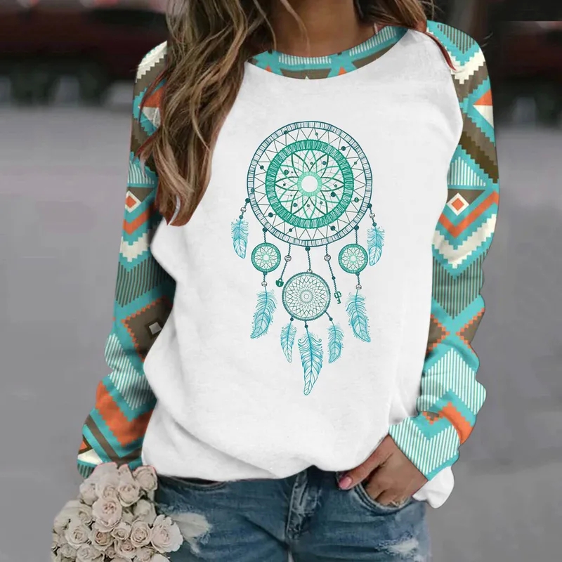 online women's clothing boutique "Custom-Fit Vintage Geometric Hoodies for Women – Classic Comfortable 365 days women's clothing & Affordable Long Sleeve Styles" women's clothing uk