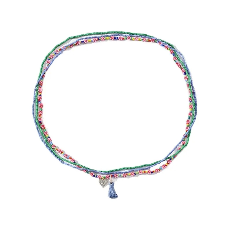 fashion jewelry shop "Festival Sparkle blue fashion jewelry Waist Chain – Polished Round Glass Beads Women's Simple Style Discounted Wholesale Jewelry" fashion jewelry macy's