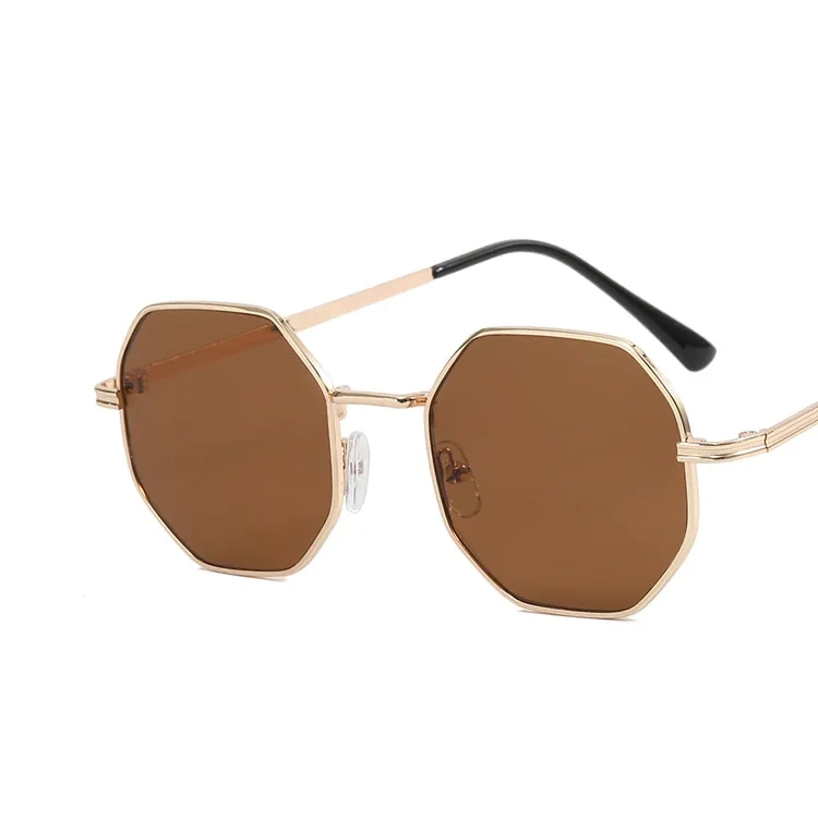 rustic "Wholesale Bold Vintage Metal Polygonal feminine Sunglasses – Organic Style Scratch-Resistant Frames" tarnish-resistant
