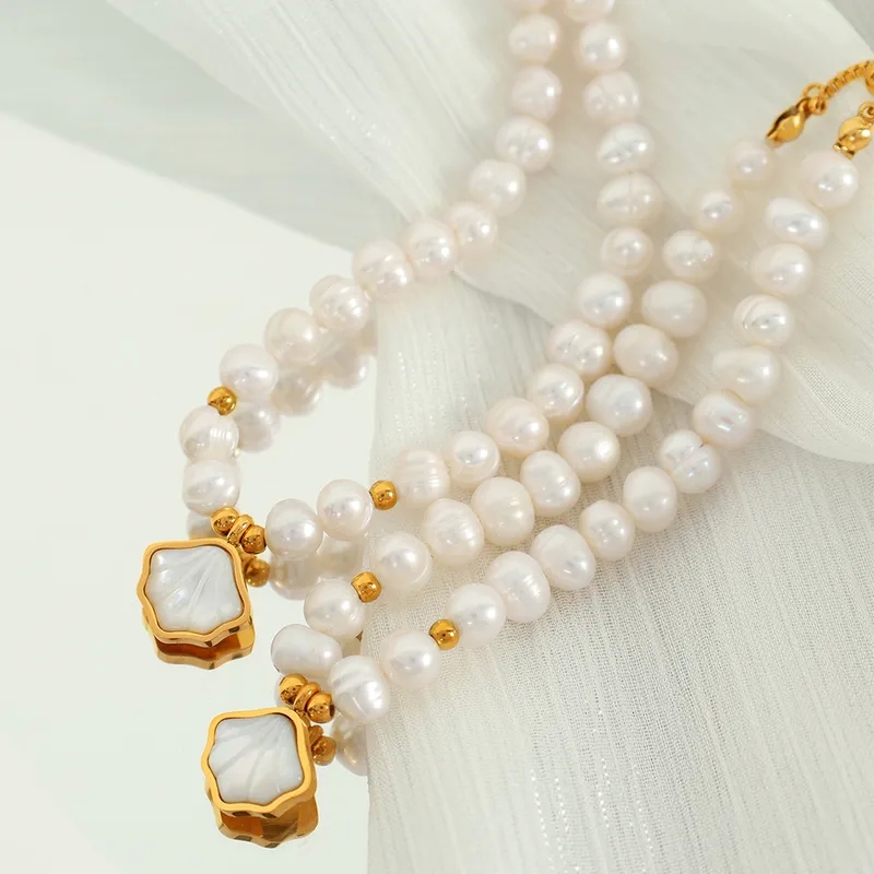 sam's fine jewelry "Upcycled Freshwater Pearl & Shell Bracelet | 18K Gold 14k gold fine jewelry Plated | Sustainable Elegance | Custom-Fit Craftsmanship" macy's fine jewelry