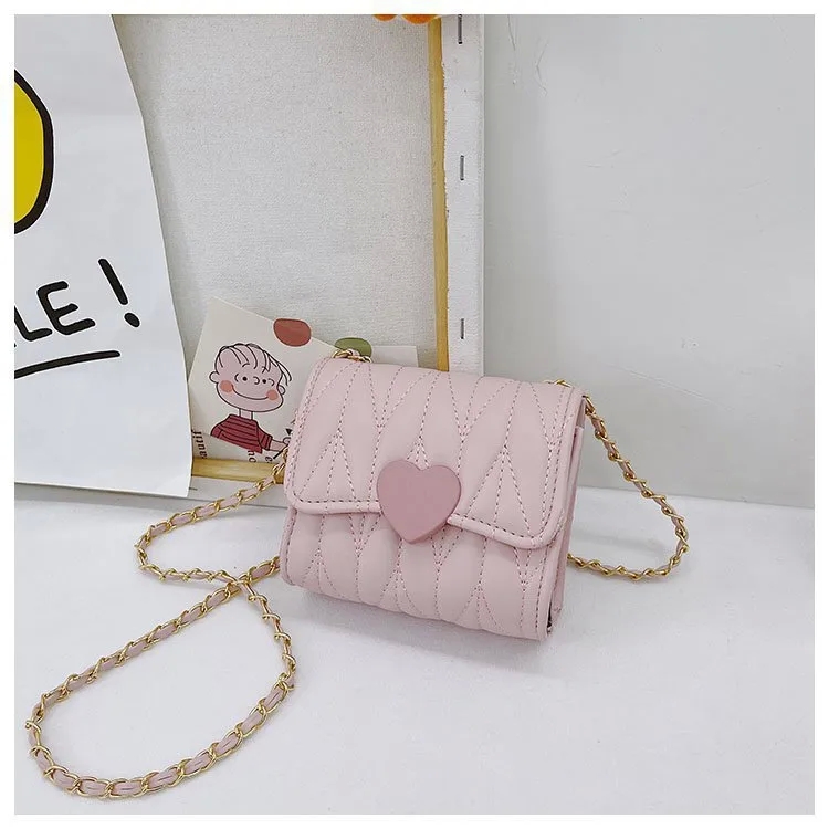 school bags "Ethically Made Shiny Branded Mini PU Leather Heart Crossbody aldo bags Bag - Streetwear Square Flip Shoulder Bag for Girls" fenn bags