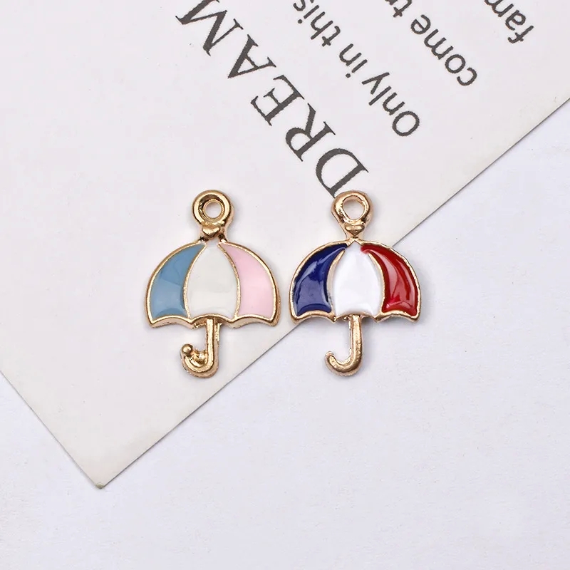 silver for jewelry making "10-Pack Recycled Alloy Enamel Umbrella Charms: gemstone beads for jewelry making Waterproof Lightweight Luxury Fashion Accessories" sterling silver for jewelry making
