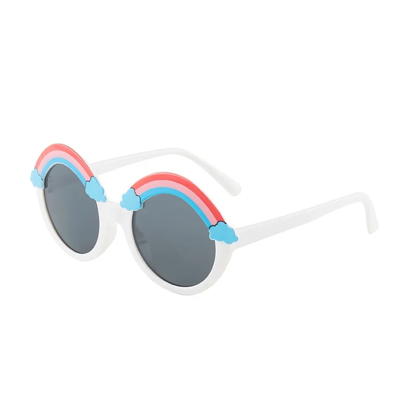simple elegance "Eco-Friendly Rainbow Grunge Kids Sunglasses – Wholesale Special-Shaped Mirror refined Clips Affordable & Cute" high-fashion