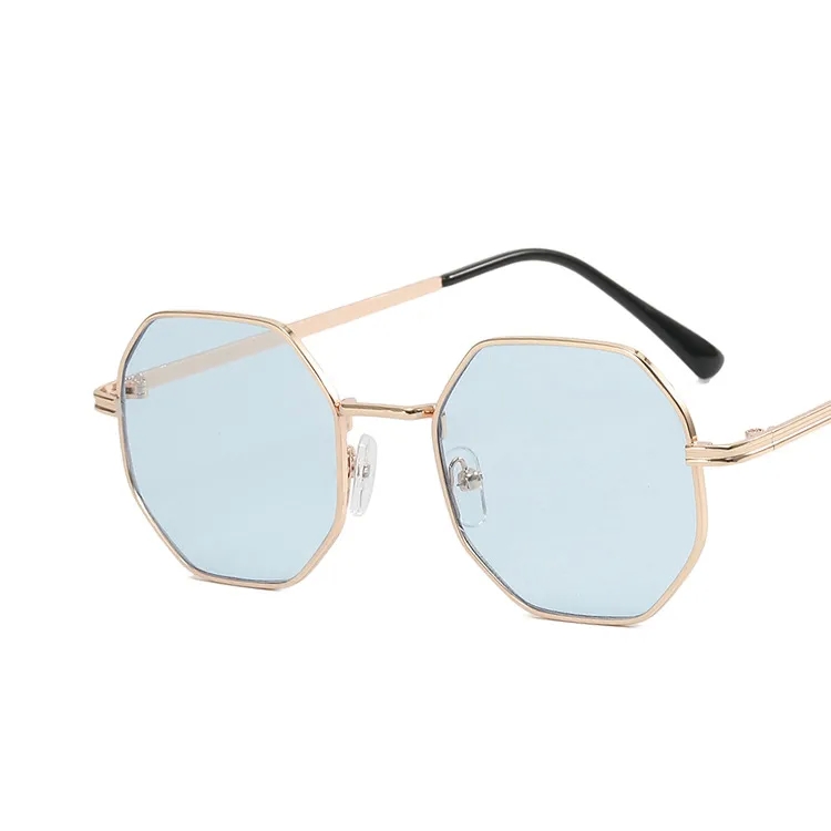 sleek "Wholesale Bold Vintage Metal Polygonal Sunglasses – Organic masculine Style Scratch-Resistant Frames" custom