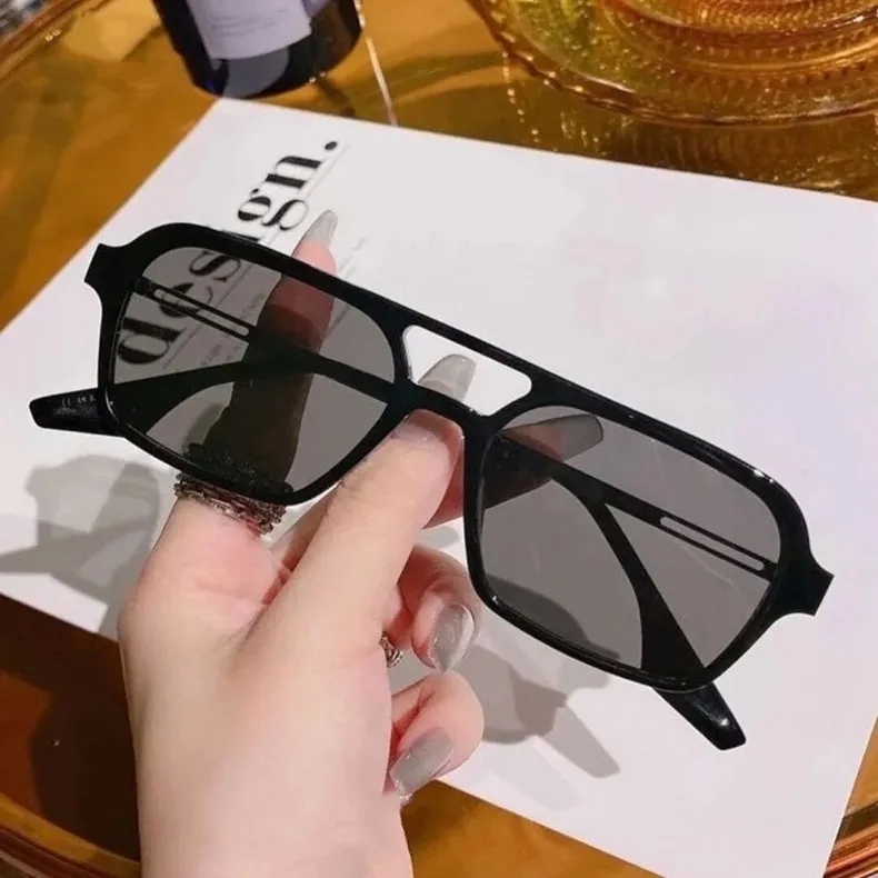 sustainable fashion "Limited-Time eye-catching Premium Refined Double Beam Hollow Sunglasses – Non-Toxic Fashion Wholesale" bohemian jewelry