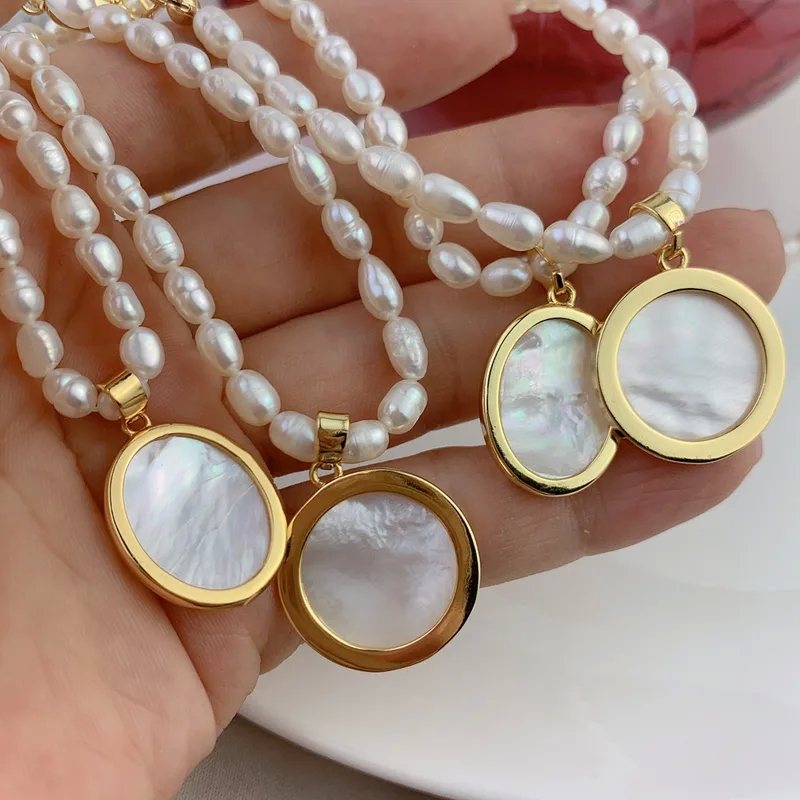 top high end jewelry brands "Eco-Chic Round Pearl Shell Necklace – high end italian jewelry designers Organic Sleek & Ethically Crafted 1-Piece Wholesale Jewelry" where to sell used high end jewelry