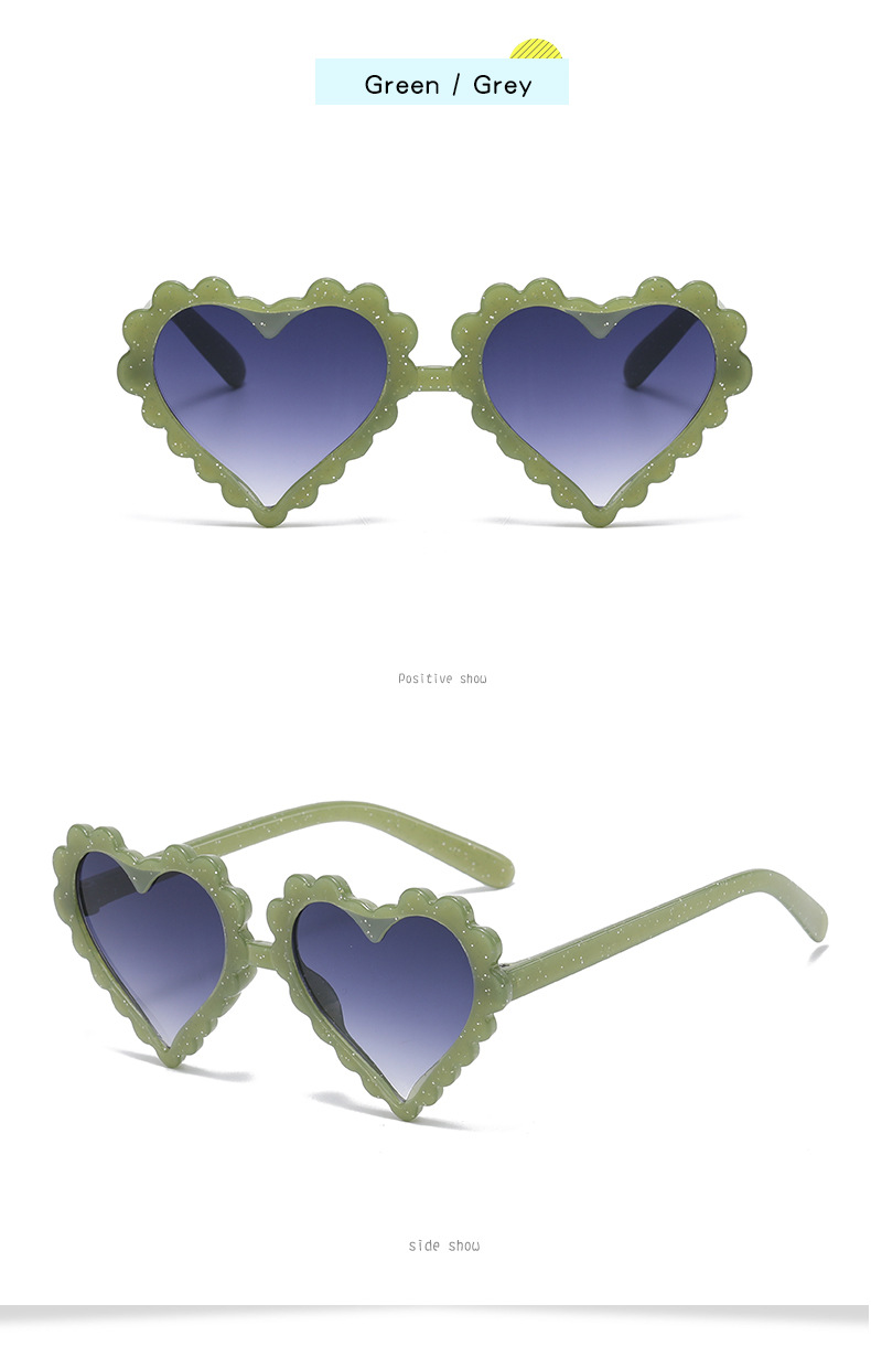 tribal Wholesale Kids' glamorous Unisex Heart-Shaped Mirror Sunglasses - Quick, Waterproof, Tarnish-Resistant Full Frame Design branded