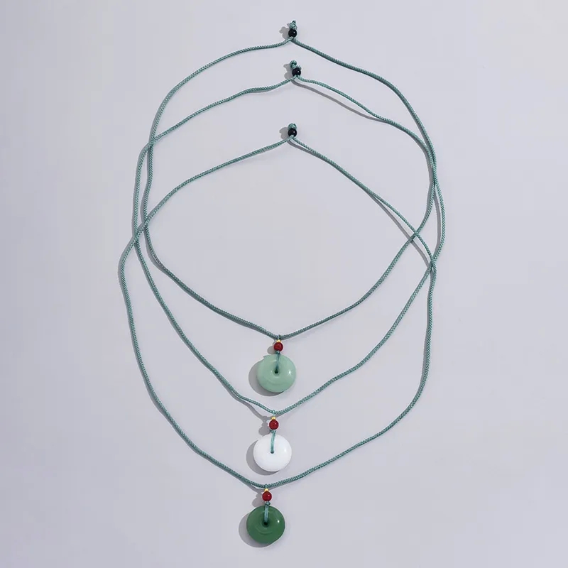 ulala fashion jewelry nagpur reviews "Refined Boho Chic Round Stone Rope fashion jewelry 2025 Pendant Necklace – Fashion-Forward Minimalist Statement Piece" fashion jewelry made in china
