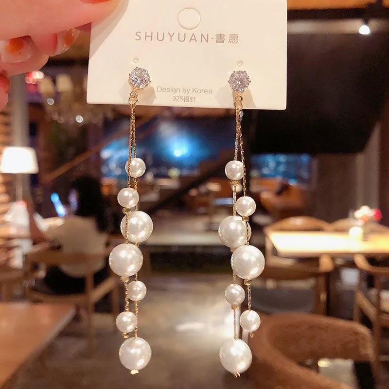 unforgettable fine jewelry Wholesale Polished Geometric Drop Earrings with Artificial Pearls fine jewelry manhattan beach – Vintage Charm Luxury Elegance Simple Style fine jewelry design course