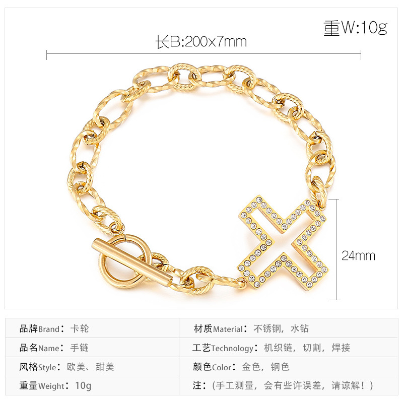 unique fine jewelry rockville Eco-Chic Recycled Titanium Steel 18K Gold Plated Non-Toxic Artsy Letter Bracelets – Wholesale demi fine jewelry Bulk fine jewelry convention 2023