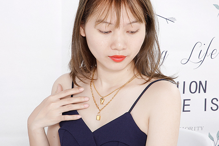 university of alabama fine jewelry Wholesale Custom Matte Titanium Steel 18K Gold Plated blakeman's fine jewelry Glistening Heart Necklace - High-End Fashion Jewelry brilliance fine jewelry rings