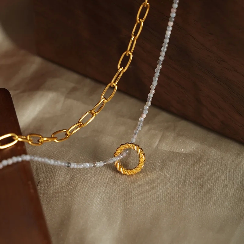 used fine jewelry Exclusive Waterproof 18K Gold Plated Double Layer Natural Stone Beaded Necklace indigo fine jewelry – One-of-a-Kind Deal qvc fine jewelry