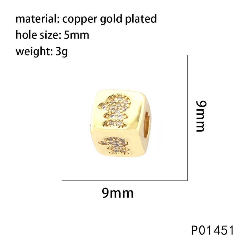 uv resin for jewelry making Eco-Friendly 9x9MM Copper Zircon 18K Gold Plated Devil's Eye Heart Dice Beads – Exquisite jewelry making party near me Polished High-End Casual Jewelry jewelry wire gauge chart for jewelry making