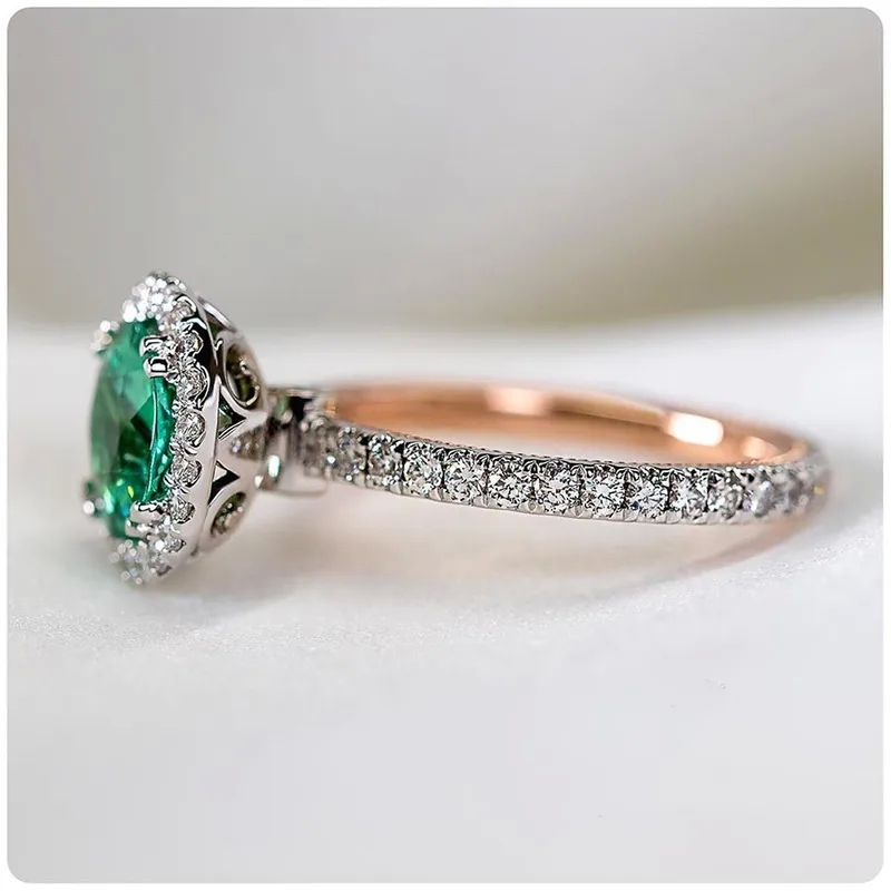 versace fine jewelry "Bohemian Sleek Copper Zircon Silver-Plated Waterproof Ring fine jewelry manhattan beach with Micro-Emerald for Women" 8 necklace