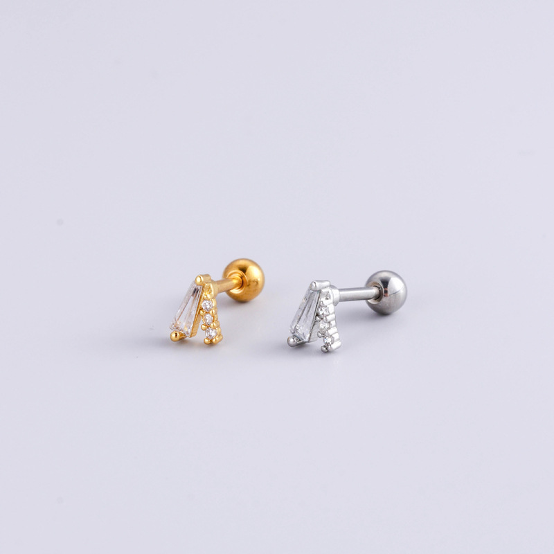 victor's fine jewelry Luxury Bespoke Heart-Shaped Ear Cartilage Rings & Studs fine jewelry trends 2024 – 316L Stainless Steel, Copper Plating, Zircon Inlay, Delicate Design xxl fine jewelry