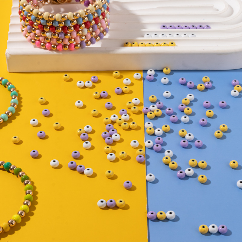 video resin jewelry making Wholesale 50 jewelry making books PCS 4mm Bold Polished Arylic Beads, Tarnish-Resistant, Multifunctional, Simple Elegance, 1~1.9mm Hole high quality beads for jewelry making