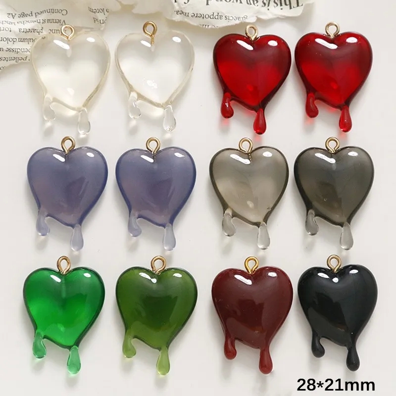 where to buy jewelry making supplies "Modern gemstone beads for jewelry making Boho-Inspired Handcrafted Heart Resin Charms – Simple Elegance for Feminine Style" jewellery making course zurich