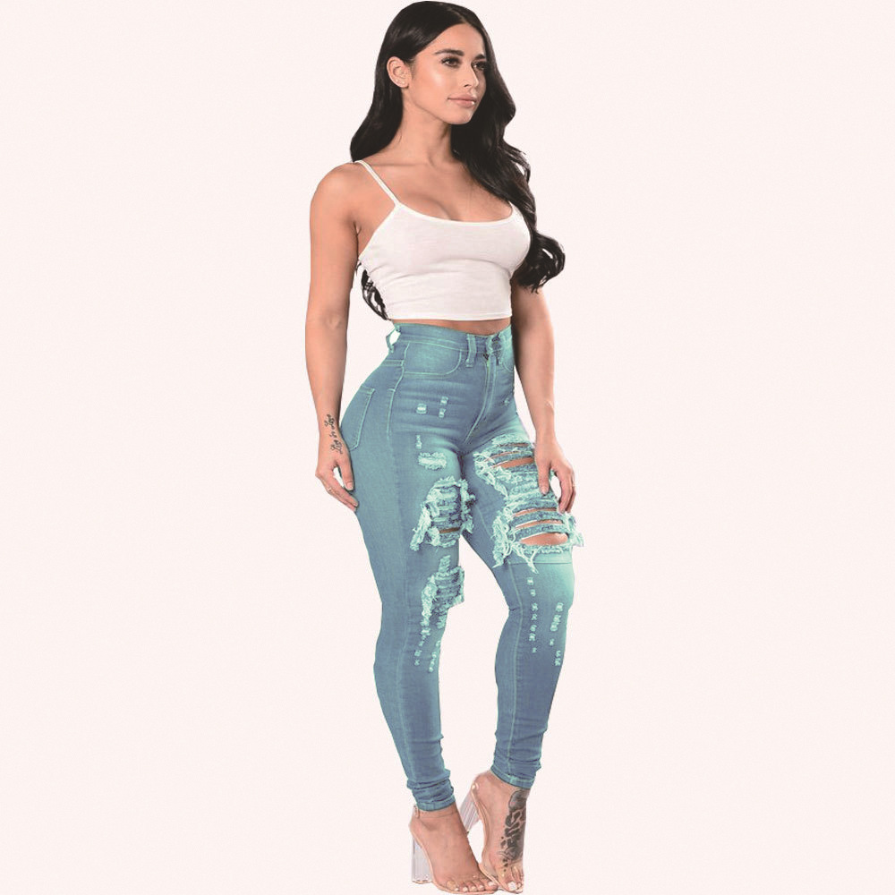 wholesale women's clothing Wholesale High-End Organic Women's Custom-Fit Solid Color women's clothing in the 1800s Full-Length Streetwear Jeans classy women's clothing