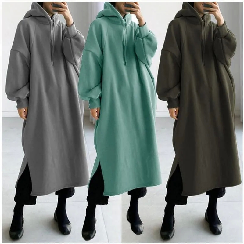 women's clothing 4th ave vancouver "Eco-Chic Retro Glossy Hoodies: Sustainable Women's Long Sleeve Slit Sweatshirts classic women's clothing | Affordable Fashion" kohl's women's clothing new arrivals