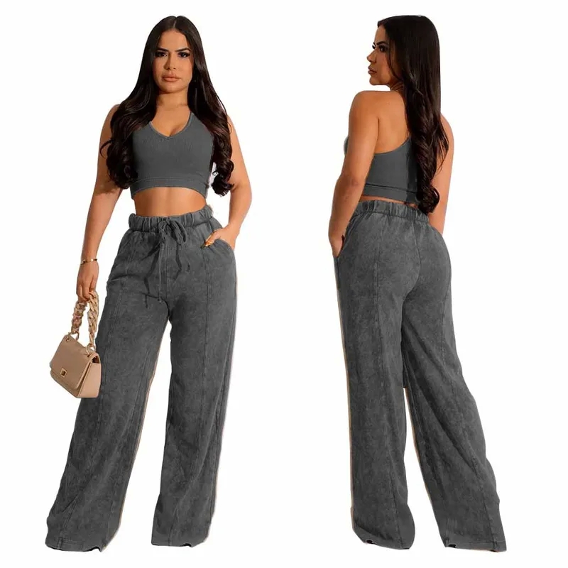 women's clothing at costco "Eco-Chic Wholesale Women's women clothing brands in pakistan Sustainable Polyester Patchwork Pants Set | Weatherproof Boho Streetwear" george women's clothing