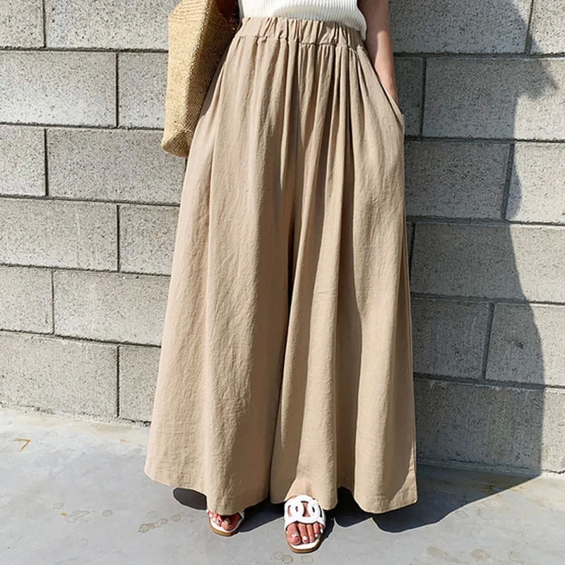 women's clothing plus size online "Branded Boho-Inspired Men's Cotton-Linen Pleated Wide-Leg Pants – Solid women's clothing yorkton Color Casual Bottoms" women's clothing for cruises