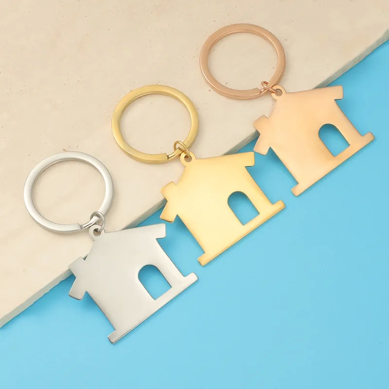 x-fashion Custom Glossy Stainless Steel Boho Chic Keychain Pendant - Simple Elegance, 18K Gold Plated, Streetwear old money fashion accessories Style fashion accessories articles in the philippines pdf