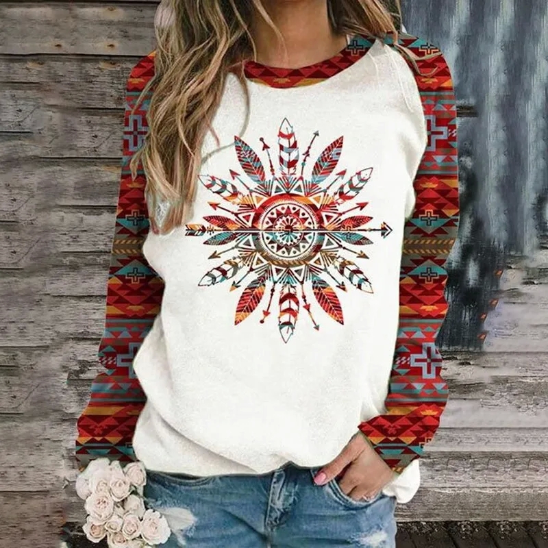 xs women's clothing "Minimal Bohemian Chic Hoodies: Upcycled Vintage Ethnic Print big w women's clothing clearance Sweatshirts with Glam Vibe" women's clothing 1960s