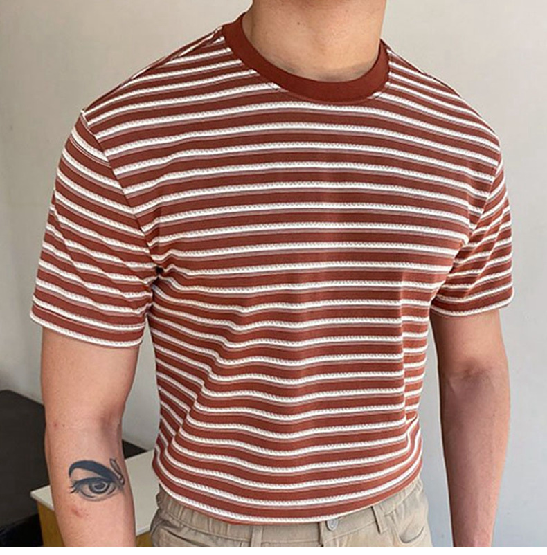 young women's clothing brands Vintage Luxury Men's Stripe T-Shirt – Genuine Shiny Glistening best women's clothing stores Tee with Premium Feel women's clothing boutique