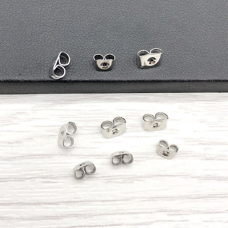 youtube jewellery making Vintage naics code for jewelry making Glossy Metal Ear Nuts - 100 PCS, 5x3.5mm & 6x4.5mm, Classic Masculine Solid Color Studs for Wholesale 5 hole spacer bar for jewelry making