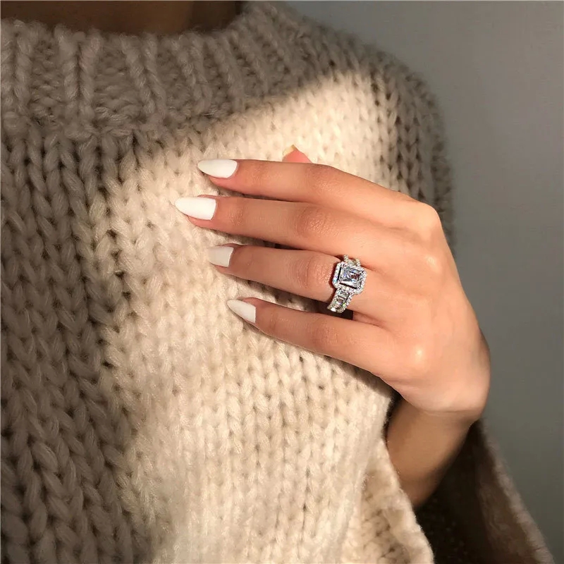 24k gold fine jewelry earrings "Trendy Celebrity-Style Square Zircon Diamond Ring – Premium Craftsmanship Genuine Luxury Copper fine jewelry for men Jewelry" fine jewelry storage