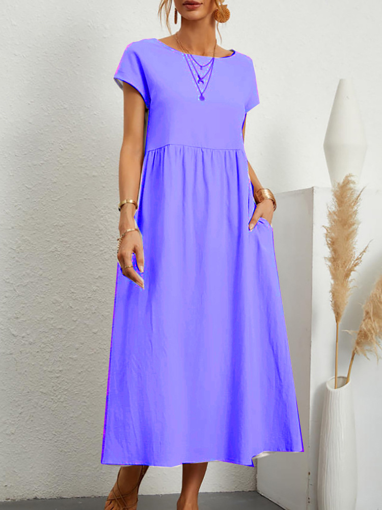 5xl women's clothing Vintage Patchwork Round Neck Maxi Dress women's clothing jackson ms - Trendy Antique-Inspired Streetwear for Women, Affordable & Stylish women's clothing 30 year old