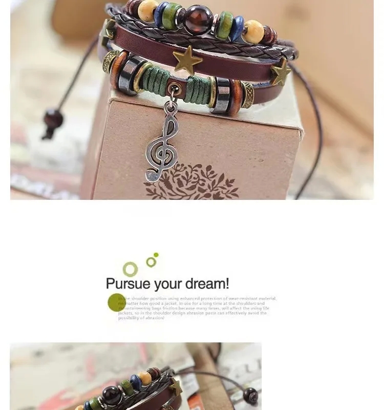 70s fashion jewelry Trendy Unisex PU Leather Braided Bracelets with Alloy Beads – Hypoallergenic does dior fashion jewelry tarnish Craftsmanship for Casual Style fashion jewelry stores in new york