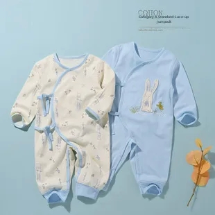 baby & toddler (1c - 10c) Exclusive Handcrafted Baby One-Body Winter Clothes: gambar freya baby & kids shop Thickened Cotton Long-Sleeve Lace-Up Romper for Comfortable Autumn Adventures baby boys outfits