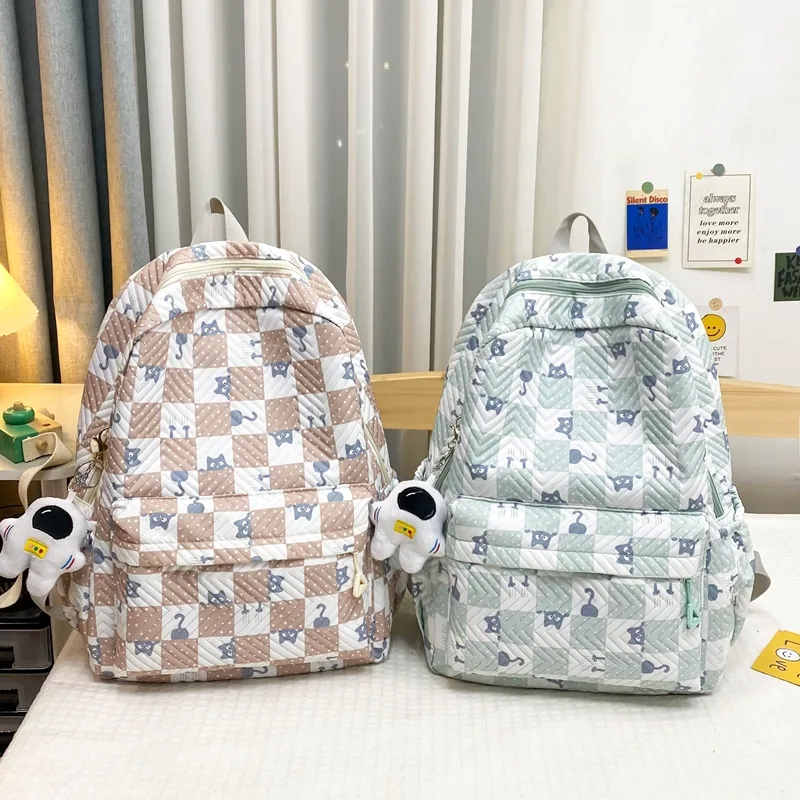 baggu bags Eco-Friendly Minimalist Plaid Backpack – bags 45x36x20 Weatherproof, Multifunctional, Unique Design for School & Daily Use bags 18x14x8