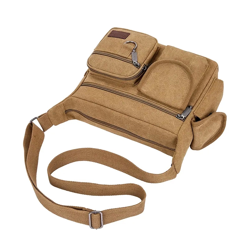bags 2025 "Glamorous Matte Canvas Crossbody Bag for Men – Artsy Party Wear bags java Zipper Design" kipling bags
