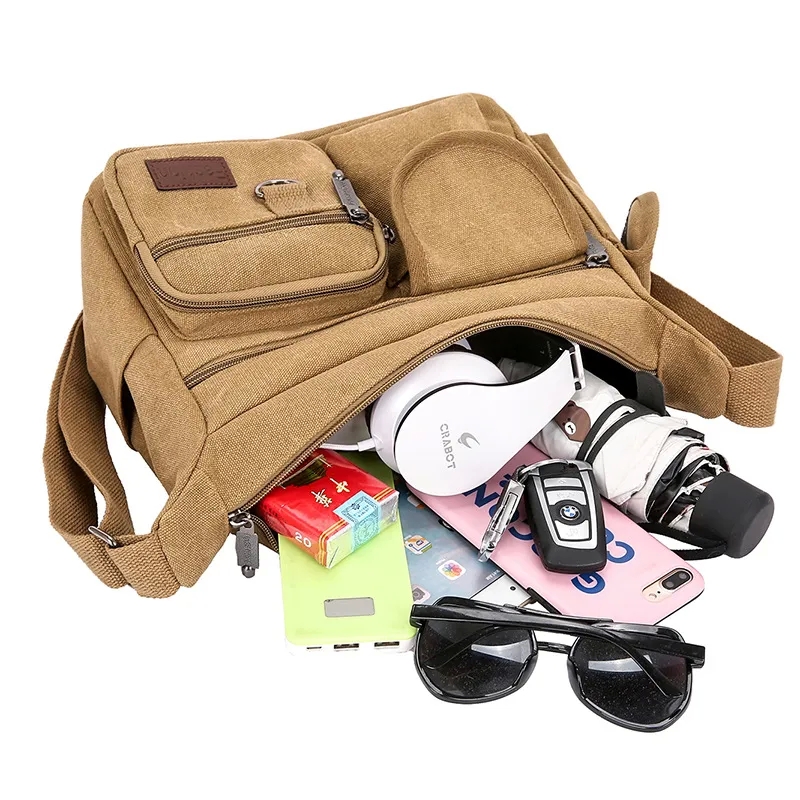 bags 70 sale "Glamorous Matte Canvas Crossbody Bag ziploc freezer bags for Men – Artsy Party Wear Zipper Design" kmart bags