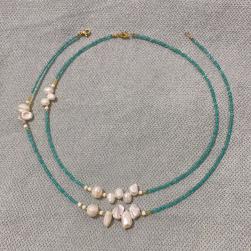 cheap fashion jewelry "Exclusive Premium Bespoke Flower Glass Pearl Necklace for Women – Simple Elegance fall fashion jewelry trends 2023 One-Piece Wholesale" 2023 fashion jewelry trends