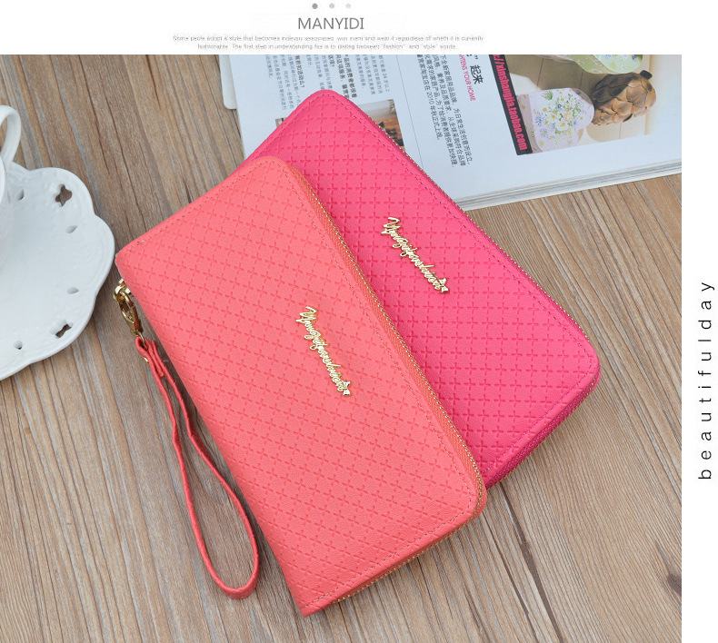 colorful Trendy Non-Toxic Romantic Solid Color trendsetting PU Leather Zipper Wallets for Women – Wholesale Collection ethically made