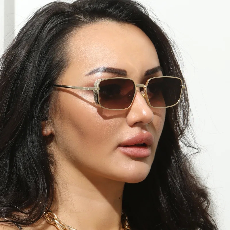 custom "Retro Square Metal Frame Multicolor Sunglasses – Glamorous limited-time Edgy & Casual Style (Limited Stock)" waterproof