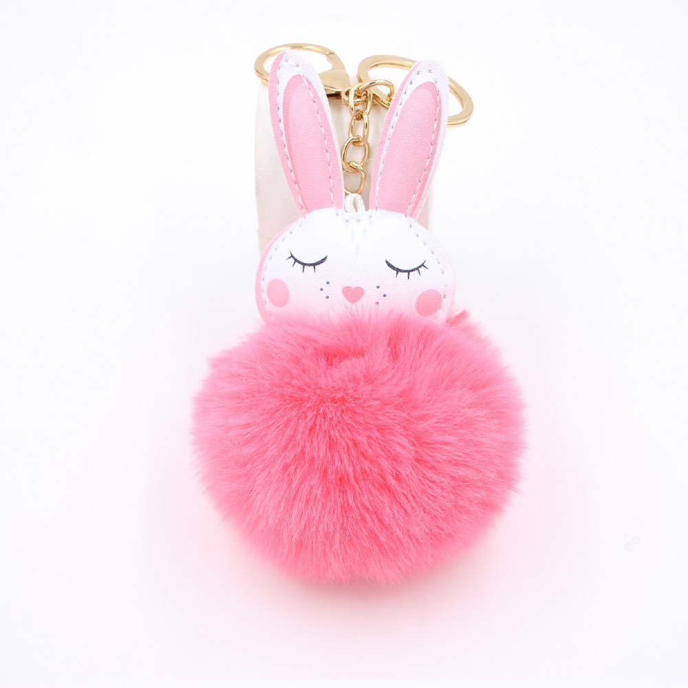 fashion accessories for 2 year old boy Durable Sparkling Little White fashion accessories wholesale market in delhi Rabbit Plush Ball Keychain - Exquisite Masculine Wallet Accessory & Car Key Ring fashion accessory videos