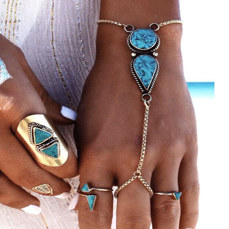 fashion jewelry for men Minimalist Bohemian Round Alloy Turquoise Bracelet r.s. covenant fashion jewelry – Fine Casual Metal Jewelry, 1 Piece p blake fashion jewelry