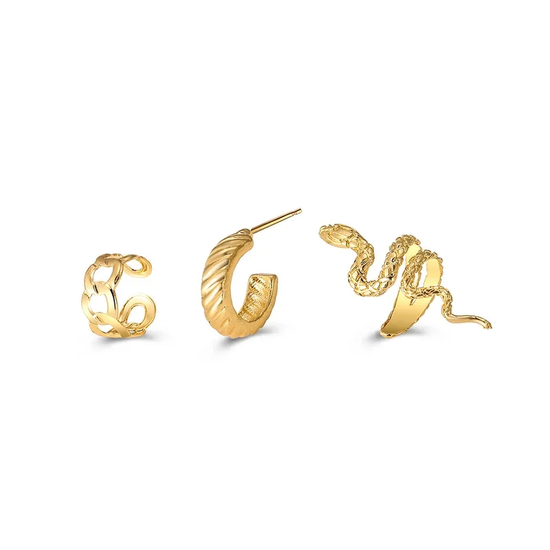 fashion jewelry hong kong "Timeless Vintage Snake Plating Alloy Clip Earrings – Vibrant Craftsmanship fashion jewellery qatar for Wholesale Style" high quality fashion jewelry wholesale