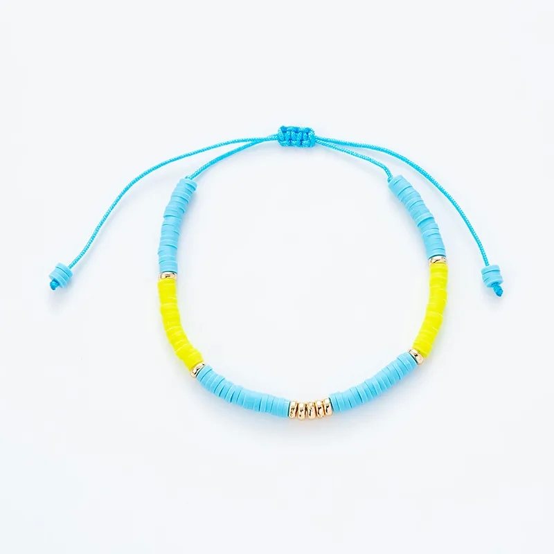 fashion jewelry manufacturers india "Eco-Friendly orange fashion jewelry Handmade Geometric Clay Beaded Bracelet | Sustainable Festival Fashion | Affordable Organic Style" x-fashion