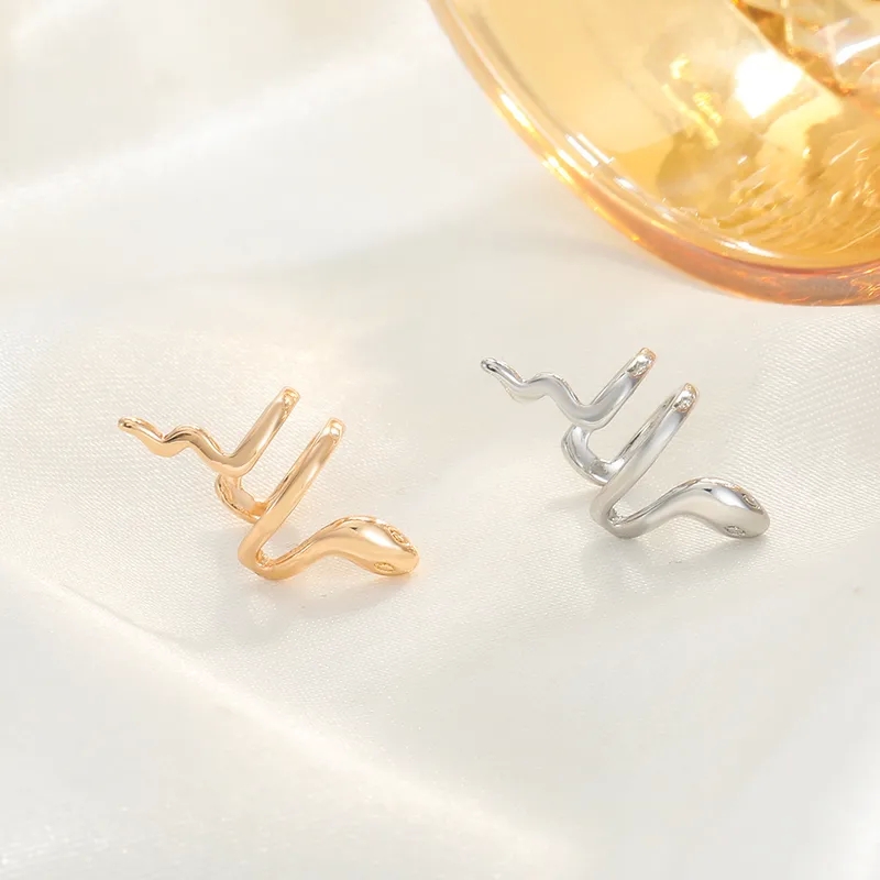 fashion jewelry vancouver "Affordable Authentic Snake Alloy Plated Ear fashion jewelry gold earrings Clips – Refined Elegance for Wholesale Fashion Jewelry" accessories women's fashion jewelry