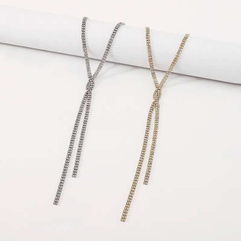 fashion queen jewellery "Trendy Unisex Geometric Alloy Rhinestone Pendant fashion jewelry long necklace Necklace – Handpicked Bespoke Design 1 Piece" wssxc fashion jewelry