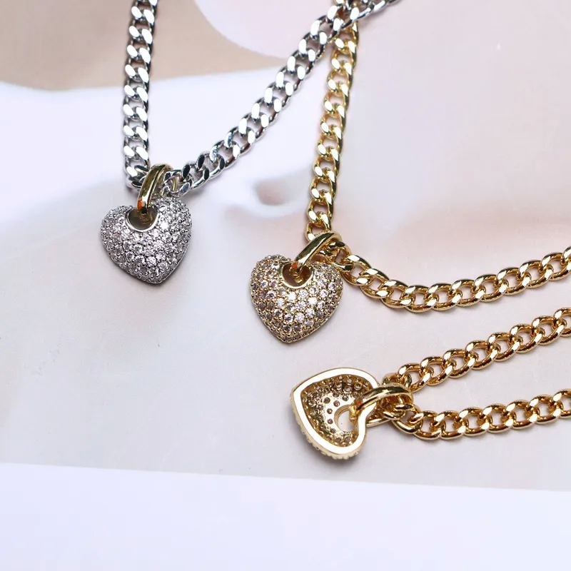 glitters fine jewelry "Exclusive Hypoallergenic Recycled Copper Zircon Peach Heart Pendant yaniv fine jewelry Necklace – Affordable Luxe Jewelry" fine 14k jewelry