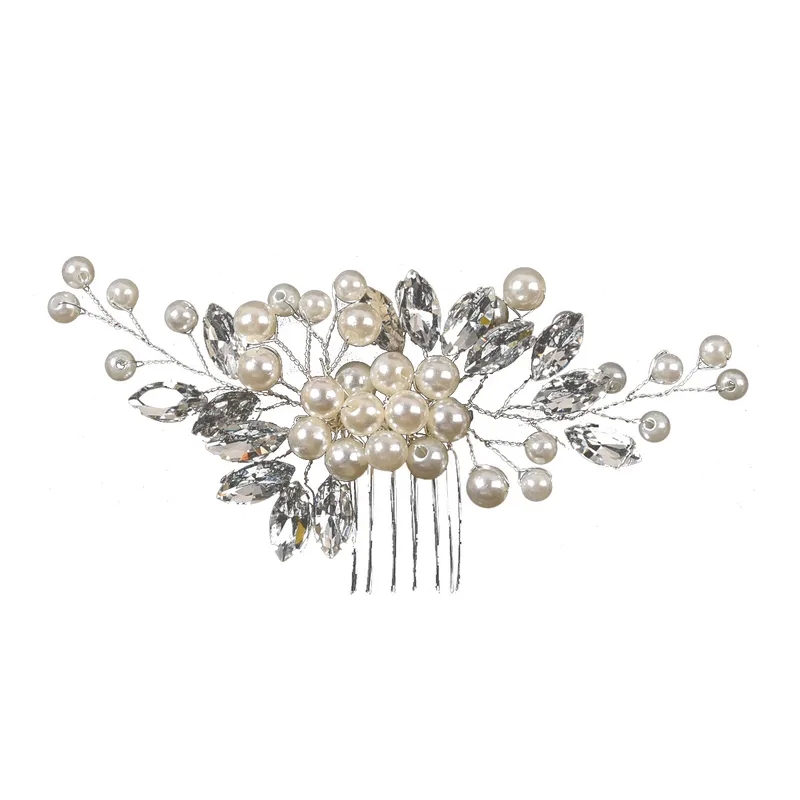 hair accessories egypt "Timeless Edgy Bridal Hair Comb: Handmade Pearl & Rhinestone Glass Accessory with Polished hair accessories in the 80s Finish" hair accessories ethnic wear