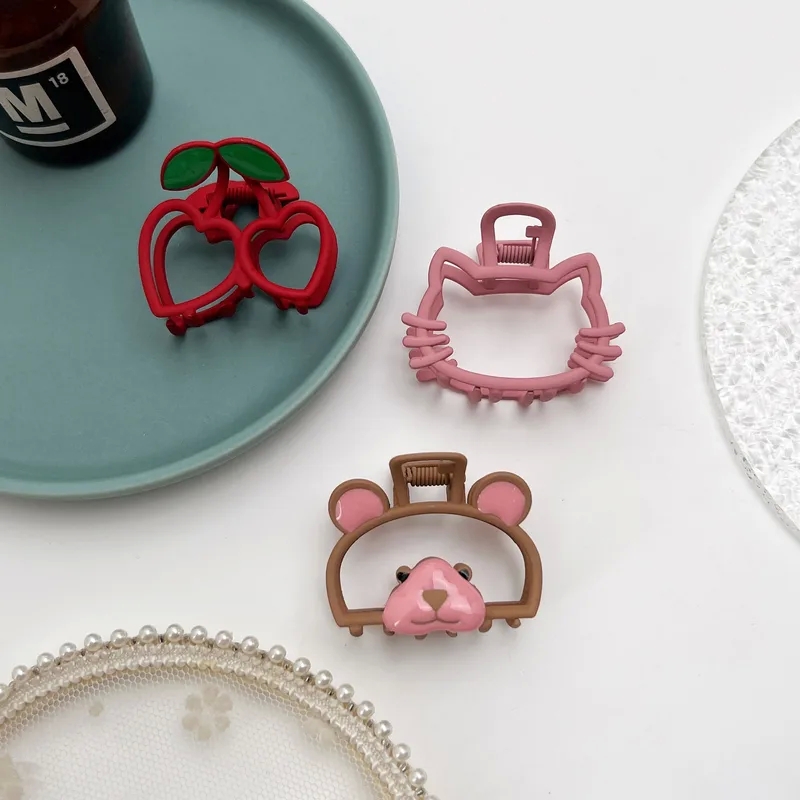 hair accessories store near me "Bohemian Rustic Rare Romantic Metal Cherry Bear Cat hair accessories with stick Hair Claw – Wholesale 1pc" ladies hair accessories