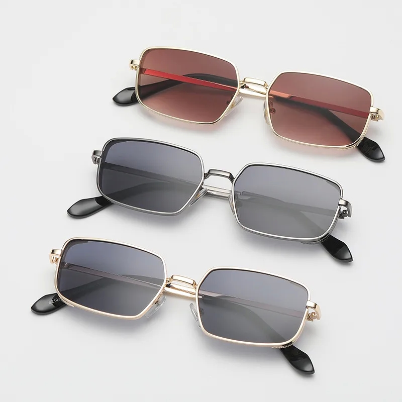hand-engraved "Retro handcrafted Square Metal Frame Multicolor Sunglasses – Glamorous Edgy & Casual Style (Limited Stock)" ethnic