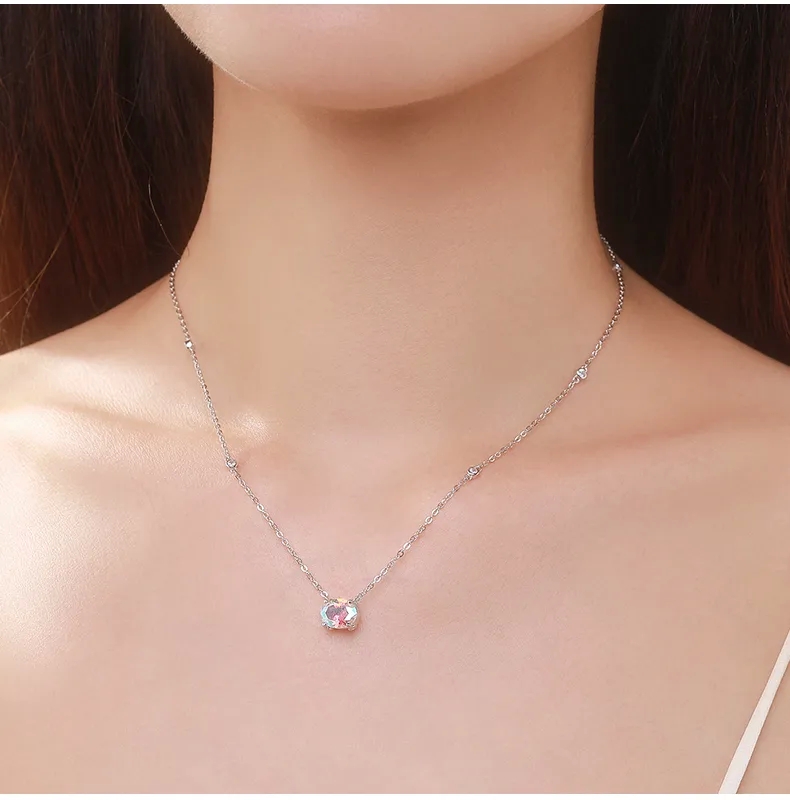 high end jewelry sales jobs Modern Minimalist 925 Sterling Silver Zircon Round Pendant Necklace – Romantic Fashion cartier high end jewelry Must-Have high end amethyst jewelry